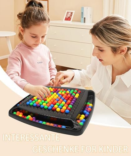 Moiegouct 241Pcs Marbles Intellectual Chessboard Dual Dual Strategy Board Game,Colored Marbles Fun Table Top Strategy Chess Board Game For Kids & Adults