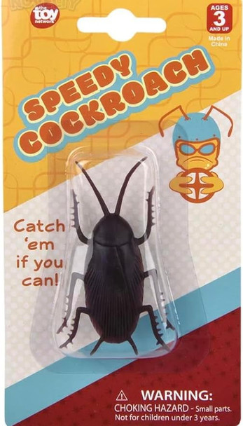 Nikki'S Knick Knacks Pull Back Fake Cockroach Toy - Plastic Crawling Lifelike Insect - Realistic Cockroach Novelty Prank April Fools Gag , Brown
