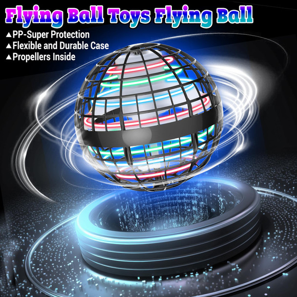 Odto Galaxy Flying Orb Ball Toys - d Cosmic Globe Boomerang Hover Ball For Kids Adult Boys Girls 360Rotating Indoor Outdoor Cool Toy (Grey), Gray