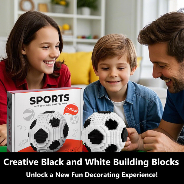 Outtshop Soccer Building Blocks Set, Stem Educational Toy, Soccer 3D Puzzle Block Decorations, Soccer s For Boys Office Home Decor （800Pcs）