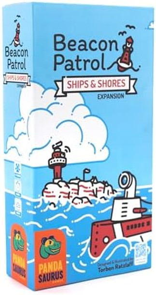 Pandasaurus Games Beacon Patrol Ships & Shores Board Game Expansion - Enhance Your Coastal Defense Strategy Game Cooperative Game For Kids & Adults, Ages 8+, 1-4 Players, 30-45 Min Playtime, Made By Pandasaurus Games
