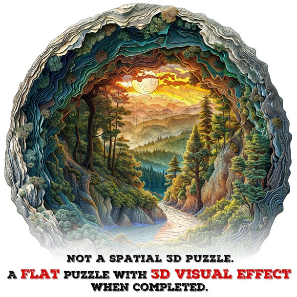 Pijesaksa Wooden Puzzles For Adults, 3D Vision Effects Cave Forest Wooden Jigsaw Puzzles For Adults, Unique Shaped Wood Puzzle, Hill Sunset Forest Trail Landscape Puzzle, Home Decor(M-11.4 11.3In -200 Pcs) Pijesaksa Wooden Puzzles For Adults, 3D Vision Effects Cave Forest Wooden Jigsaw Puzzles For Adults, Unique Shaped Wood Puzzle, Hill Sunset Forest Trail Landscape Puzzle, Home Decor(M-11.4 11.3In -200 Pcs)