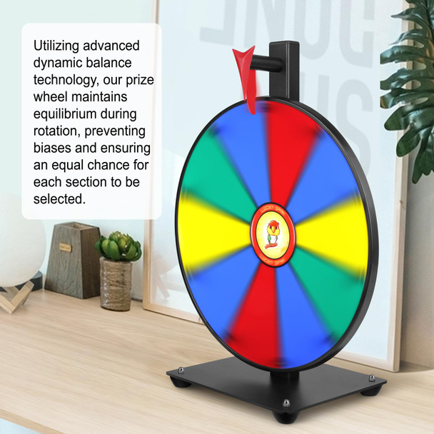 Pionites Prize Wheel Tabletop Or Wall Mount Fortune Spin With Dry Erase Marker And Eraser For Engaging Home Parties, Trade Show, Carnival Events (12'' 10Slots)