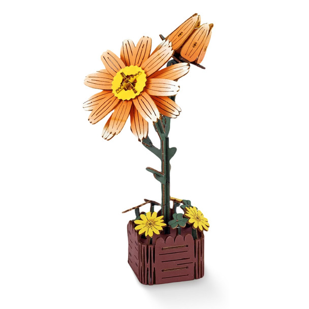 Popuparty 3D Wooden Puzzle Flower-Orange Daisy,Diy Model Building Craft Kit For Adults To Build,Suitable For Valentine'S Day, Mother'S Day, Graduation, Birthday, Home Decor(99Pcs) Popuparty 3D Wooden Puzzle Flower-Orange Daisy,Diy Model Building Craft Kit For Adults To Build,Suitable For Valentine'S Day, Mother'S Day, Graduation, Birthday, Home Decor(99Pcs)