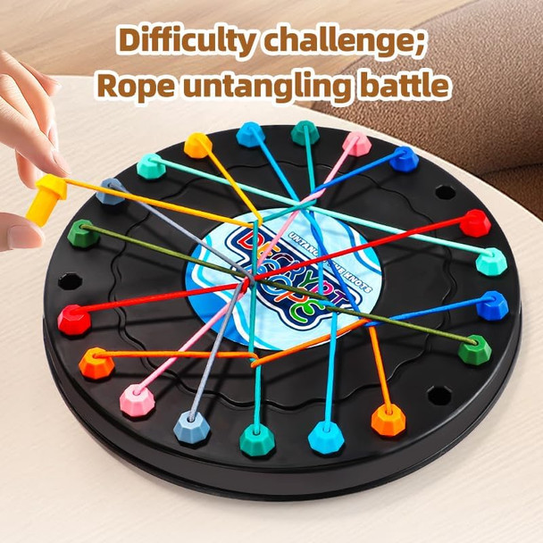 Poveyan Rope Untangling Puzzle Game, Educational Strategy Board Game For Kids & Adults, Family Travel Party Games,Kids Classroom Prizes, s For All Ages(Large)