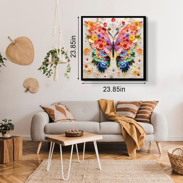 Ppuzzling Butterfly Puzzles For Adults 1000 Pieces, Challenging Colorful Flower Butterflies Puzzles With Paper Art, Difficult Animal Plant Jigsaw Puzzles For Adults