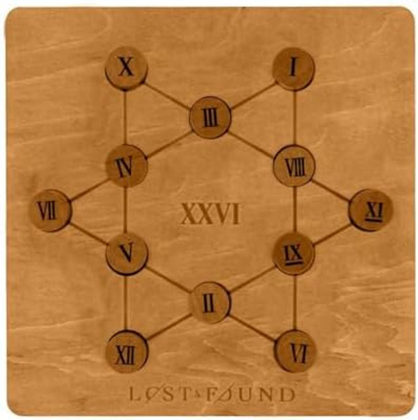 Professor Puzzle: Roman Numeral Puzzle - 3D Wooden Brainteaser, Mathematics Peg Placement Challenge, Focus & Number Fluency, Lost & Found Collection