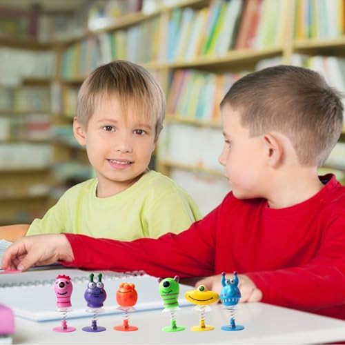 Pusps 6P Colorful Monster Jump Pop Monster Kids Party Pack Loot Stuffers Classroom Rewards Lucky Prize Party Favors For Boys And Girls Small