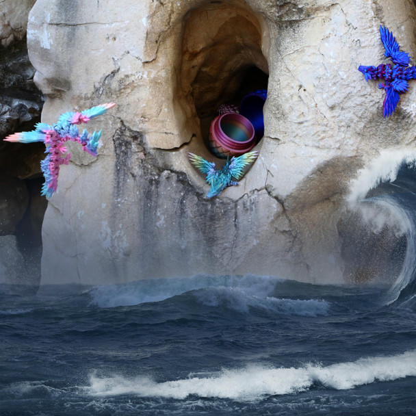 Qccx Easter Dragon Egg - 3D Printed With Flying Dragon Inside Fidget, Surprise s For Easter Basket Stuffers (Green)