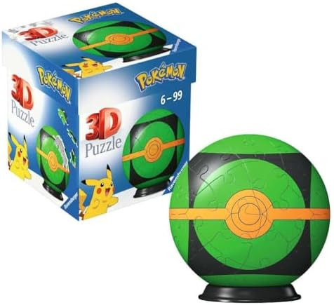Ravensburger 3D Puzzle 11626 - Puzzle-Ball Pokémon Pokéballs - Finsterball - [En] Dusk Ball - Für Große Und Kleine Pokémon Fans Ab 6 Jahren: Erlebe Puzzles In Der 3. Dimension