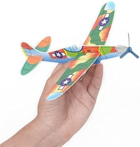 Rhode Island Novelty 8 Inch Flying Glider Plane, Set Of 12 Multicolor