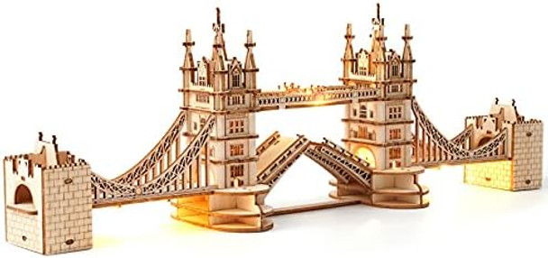 Robotime 3D Puzzle Wooden Craft Kits With Led Light Diy Tower Bridge Construction Model Kit To Build For Teens Brain Teaser Puzzle Home Decor Birthday s Robotime 3D Puzzle Wooden Craft Kits With Led Light Diy Tower Bridge Construction Model Kit To Build For Teens Brain Teaser Puzzle Home Decor Birthday s