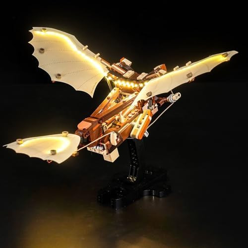 Rorliny Led Light Kit For Lego 10363 Leonardo Da Vinci’S Flying Machine, Creative Light Set – Lights Only, No Models Included