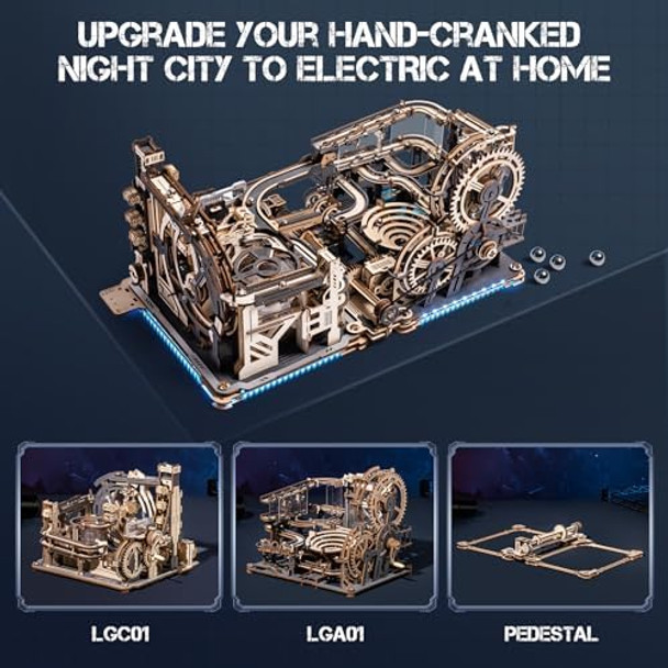 Rowood 3D Marble Run Marble Puzzles Spaceport Night City Compatible