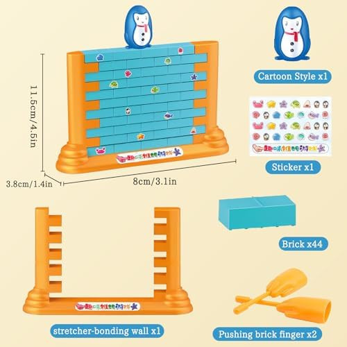 Rytopt Penguin Board Games Toys Puzzle Table Games Two-Player Building Pushing Walls For Parent-Teen Interaction Montessori Toy, Board Games For Teenager