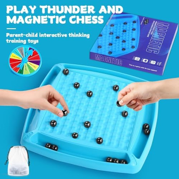 Soliding Magnetic Family Chess Game: 32-Piece Fun Set For Kids & Adults - Perfect Tabletop Board Game For Game Night, Suitable For 2-4 Players - Ideal For Family Entertainment