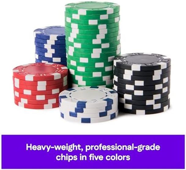 Spin Master Games, Cardinal Classics, 100-Piece Colored Poker Chips Set, Classic Family Board Games, Poker Set For Beginners & Experts, For Kids & Family, 2-10 Players, For Ages 8 & Up Spin Master Games, Cardinal Classics, 100-Piece Colored Poker Chips Set, Classic Family Board Games, Poker Set For Beginners & Experts, For Kids & Family, 2-10 Players, For Ages 8 & Up