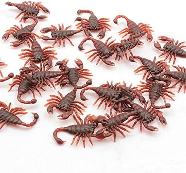 Sujosa 30Pcs Fake Scorpions Plastic Fake Bugs Insects April Fools Christmas Party Gags s Pranks For Adults