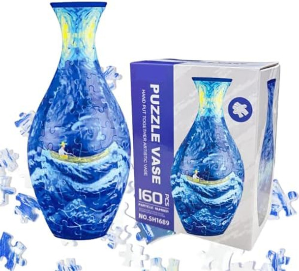 Sulieschen 3D Puzzles For Adults - 3D Puzzle Vase For Women Perfect For Flower Arrangements And Housewarming s Unique Puzzles Vase For Home And Office Decor-s For Puzzle Lovers