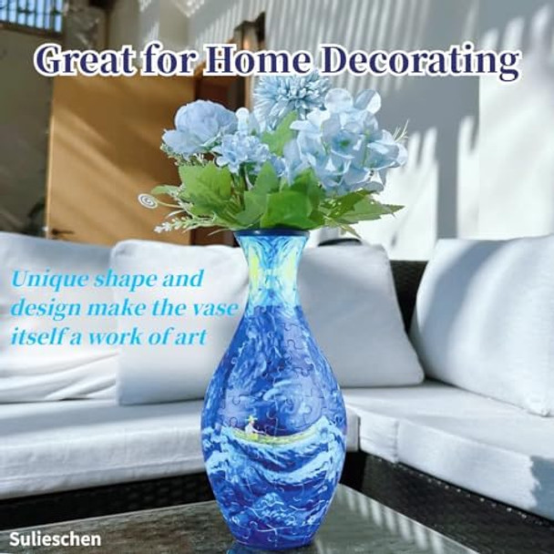 Sulieschen 3D Puzzles For Adults - 3D Puzzle Vase For Women Perfect For Flower Arrangements And Housewarming s Unique Puzzles Vase For Home And Office Decor-s For Puzzle Lovers
