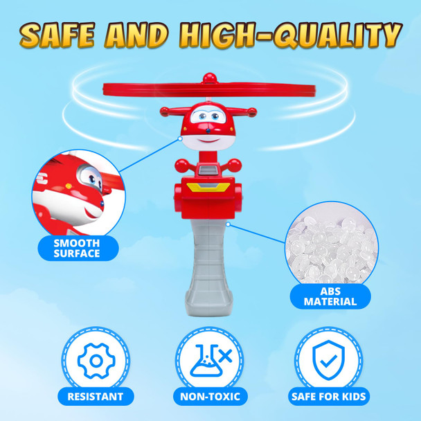 Super Wings Super Wings Flying Toys, Jett Flying Toys For Kids Ages 3-5 4-8, Fun Outdoor Flying Disc Launcher Toys, Airplane Outside Flying Toys For Kids Boys Girls 3 4 5 6 7 8 Year Old