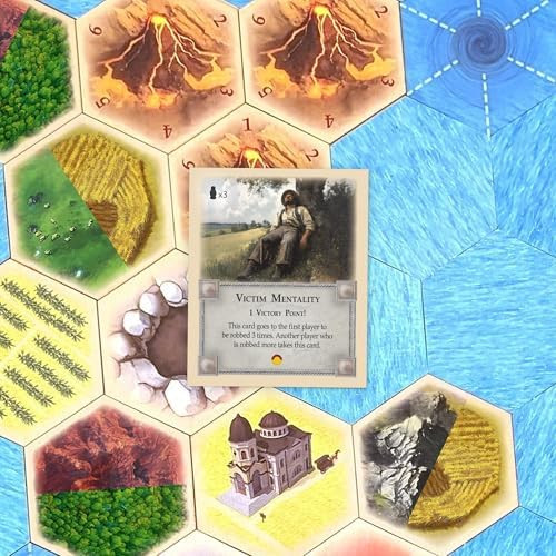 Tabletop Monthly Victim Mentality Card Compatible With Catan'S Settlers Of Catan 5Th Edition And Catan Expansions Board Game Replacement Pieces