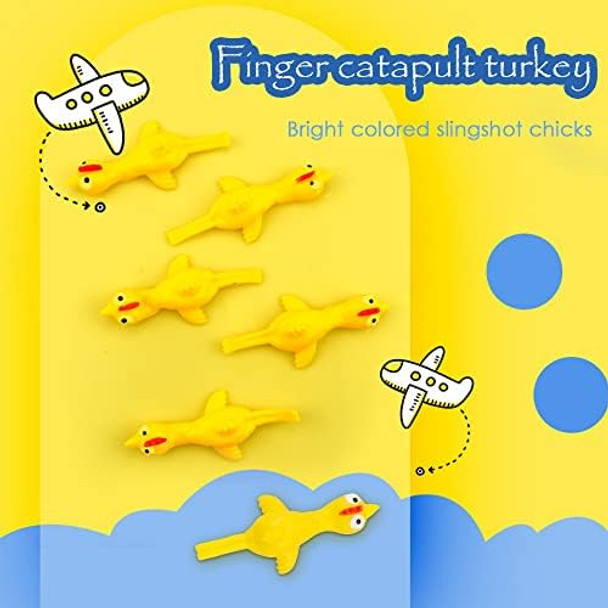 Tcotbe 10 Pack Slingshot Chicken,Slingshot Chicken Rubber Flick Flying Chicken,Funny Christmas, Flingers Stretchy Game For Boys And Girls Party Favor School Activity Fun Present