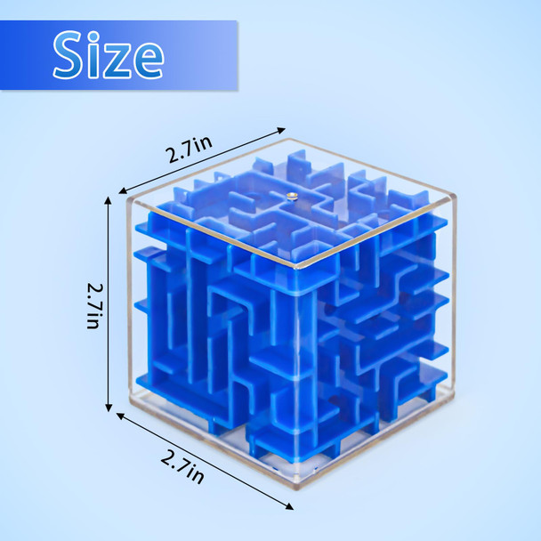 Tcvents 10 Pack Maze Puzzle Cubes, 3D Magic Cube Bulk Brain Teasers For Kids And Adults Educational Puzzle Boxes, Kids Party Favors & Classroom Prizes Puzzles Toys, Color Random(Not Money Maze)