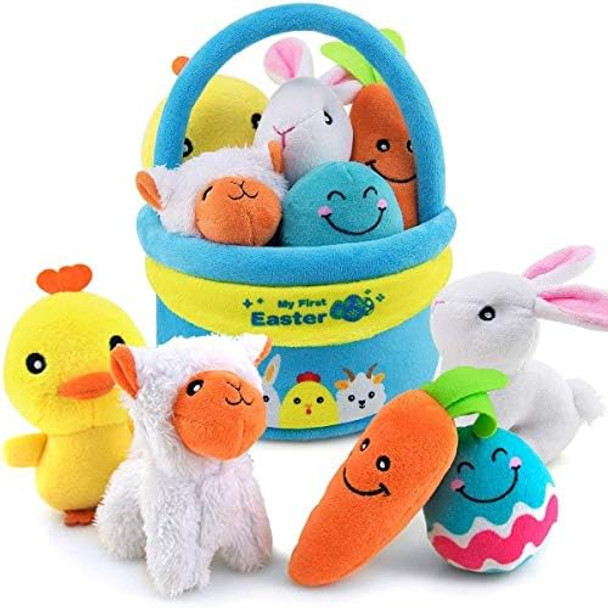 Teytoy My First Easter Basket Playset Stuffed, Nontoxic Fabric Baby Toys Activity Easter Egg Fillers, Easter Party Decoration For Infants Boys And Girls Teytoy My First Easter Basket Playset Stuffed, Nontoxic Fabric Baby Toys Activity Easter Egg Fillers, Easter Party Decoration For Infants Boys And Girls