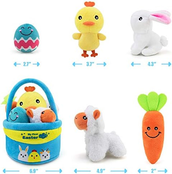 Teytoy My First Easter Basket Playset Stuffed, Nontoxic Fabric Baby Toys Activity Easter Egg Fillers, Easter Party Decoration For Infants Boys And Girls Teytoy My First Easter Basket Playset Stuffed, Nontoxic Fabric Baby Toys Activity Easter Egg Fillers, Easter Party Decoration For Infants Boys And Girls