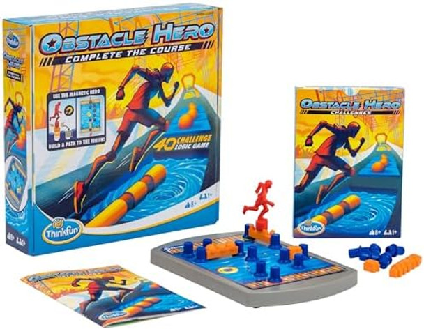 Thinkfun Obstacle Hero – Magnetic Logic Game 40 Easy To Expert Challenges Build Routes, Lift Obstacles, And Test Mental Agility For Ages 8+