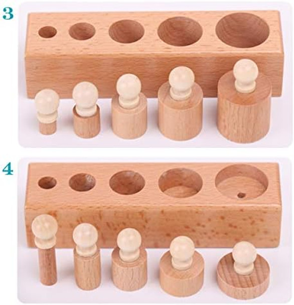 Thoth Montessori Knobbed Cylinder Socket Montessori Materials Wooden Cylinders Ladder Blocks Educational Wooden Toy Montessori Education Toy Family Version Thoth Montessori Knobbed Cylinder Socket Montessori Materials Wooden Cylinders Ladder Blocks Educational Wooden Toy Montessori Education Toy Family Version