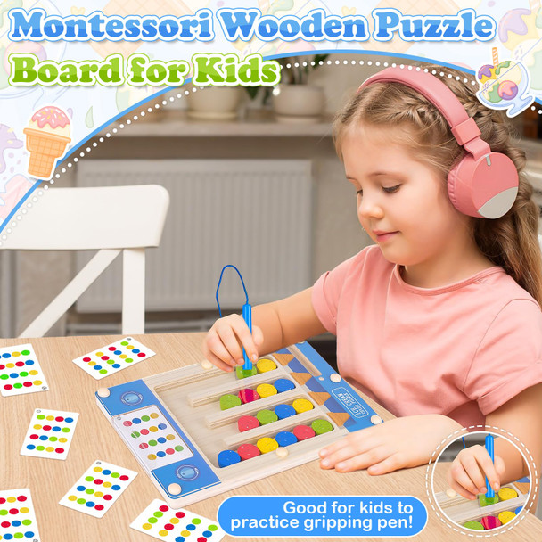 Tmgot Kids Montessori Magnetic Wooden Toys: 3 4 5 6 7 Year Old Birthday For Boys Girls Age 4-7 Preschool Educational Learning Activities Toy Sensory Autistic Puzzle Maze Game Present For Toddlers