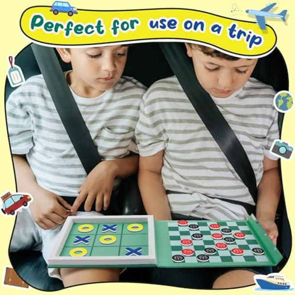 Torlam Magnetic Travel Games For Kids, Board Game Chess Party Camping Games Road Family Night Car Trip Games Activities For Kids And Adults