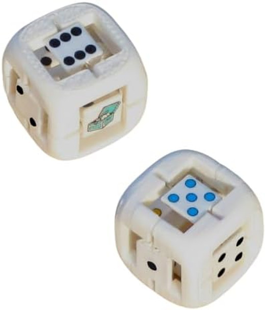 Uniqus Innovative Dice For Monopoly Board Game. Levels Up The Game With More Fun, Speed And Excitement. Compatible With All Versions Of The Board Game.