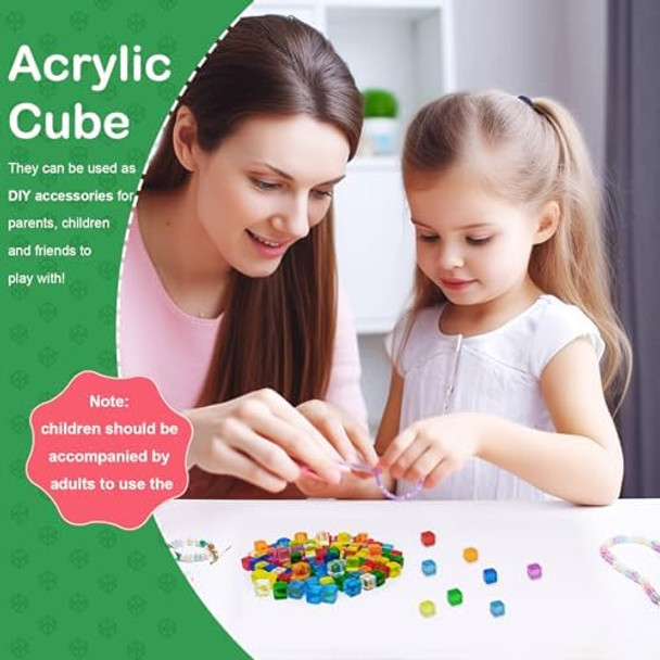 Uniqus 160 Pcs 8 Colors Blank Dice, 7.5Mm Mini Acrylic Cubes Multi-Colored Clear Dice, Assorted Color No Hole Beads For Board Games Tabletop Gaming Dices Diy Making