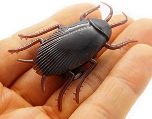 Uniqus Pull Back Fake Plastic Cockroach, Insect Joke Toy Crawls Super Fast, Prank Scary Trick Bugs For Party, 2.4"(L) X 1"(W) 0.25Oz