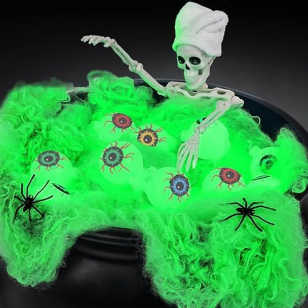 Voyesvo Halloween Party Favors - Halloween Games, 24 Halloween Eyeballs Toys Bulk, Bouncy Balls, Crafts For Kids, Trick Or Treat, Non-Candy Treat Bag Fillers For School Classroom Boys Girls Party Supplies