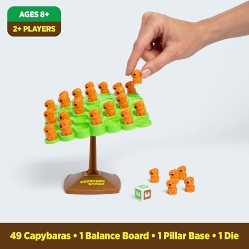What Do You Meme Creature Crash™ By Relatable – The Capybara Balancing Game, Ages 6 And Up. An Adorable Kids Games That Combines Skill And Action, A Perfect Addition To Family Game Night