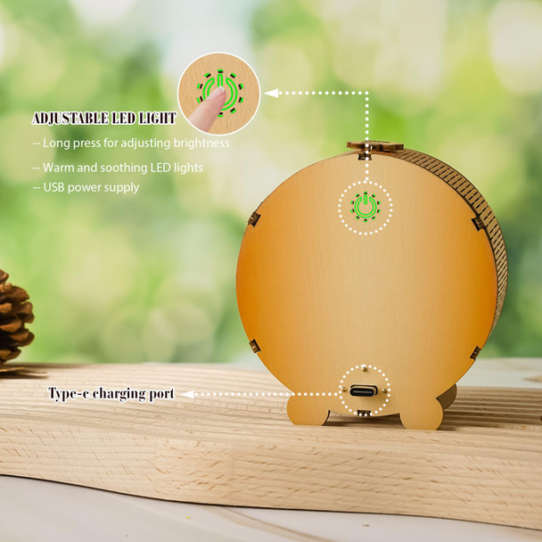 Woodbests Wooden Puzzles 3D Nightlight (Cute Cat) Diy Crafts For Adults 3D Wooden Puzzles Night Light For Family And Friends