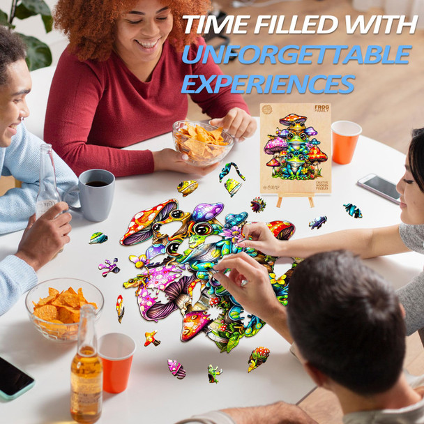 Woodbests Wooden Puzzle For Adults, Frog Family Puzzle (M, 190Pcs, 11.4"X10.9") Beautiful Wooden Box, Wooden Jigsaw Puzzles Unique Shape, Birthday s For Adults And Kids Family Game Woodbests Wooden Puzzle For Adults, Frog Family Puzzle (M, 190Pcs, 11.4"X10.9") Beautiful Wooden Box, Wooden Jigsaw Puzzles Unique Shape, Birthday s For Adults And Kids Family Game