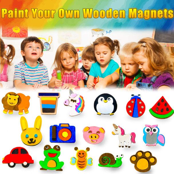 Y Yofun Paint Your Own Wooden Magnet - Wood Painting Craft Kit And Art Set For Kids, Art And Craft Supplies Party Favors For Boys Girls Age 4 5 6 7 8, Easter Crafts & Basket Stuffers Y Yofun Paint Your Own Wooden Magnet - Wood Painting Craft Kit And Art Set For Kids, Art And Craft Supplies Party Favors For Boys Girls Age 4 5 6 7 8, Easter Crafts & Basket Stuffers