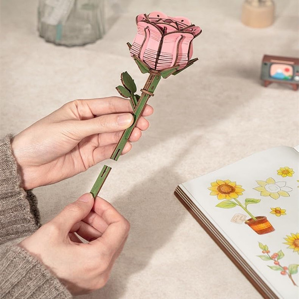 Yrdgrg Rojada Handmade Diy 3D Puzzle Flowers,3D Wooden Puzzles For Adults, Diy Flowers Model Kits,Home Decor Art Craft Unique s For Family And Friend (Sunflower)