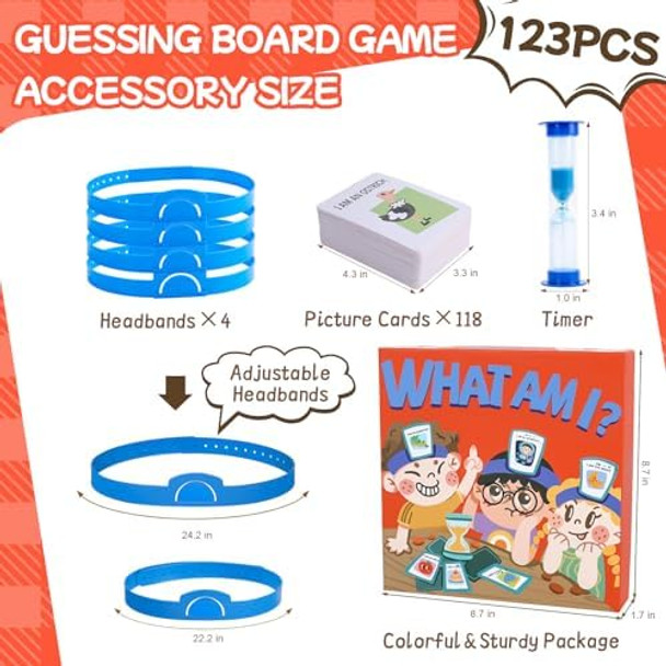 Yunhe Xinqiao Toys Factory Headbands Guessing Board Game, Quick Question Game For Kids & Family (With Headbands, Picture Cards, Sand Clock), Who/What Am I Toy Set For 6+ Years Old, Party, 2-6 Players Yunhe Xinqiao Toys Factory Headbands Guessing Board Game, Quick Question Game For Kids & Family (With Headbands, Picture Cards, Sand Clock), Who/What Am I Toy Set For 6+ Years Old, Party, 2-6 Players