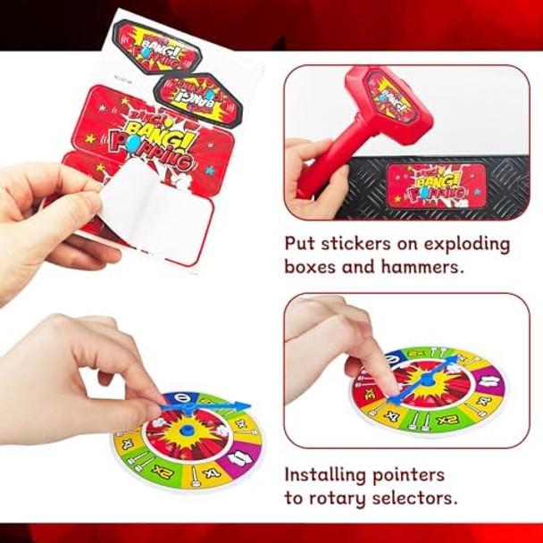 Zddaoole Balloon Game,Explosion Balloons Popping Games,Bang Balloons Tricky Tabletop Game,Blast Box Balloon Board Games For Kids,Family Parties