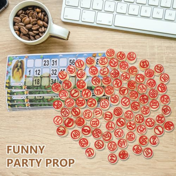 Abaodam Russian Lotto Game Bingo Game Set Wooden Russian Bingo Board Game Set Funny For Large Groups And Parties