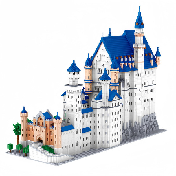 Alltogetho Huge Swan Stone Castle Micro Mini Blocks – 10000Pcs Challenging Building Set, High-Difficulty 3D Puzzle, Ultimate Achievement, Cool Decorative Piece, Perfect Time-Killer
