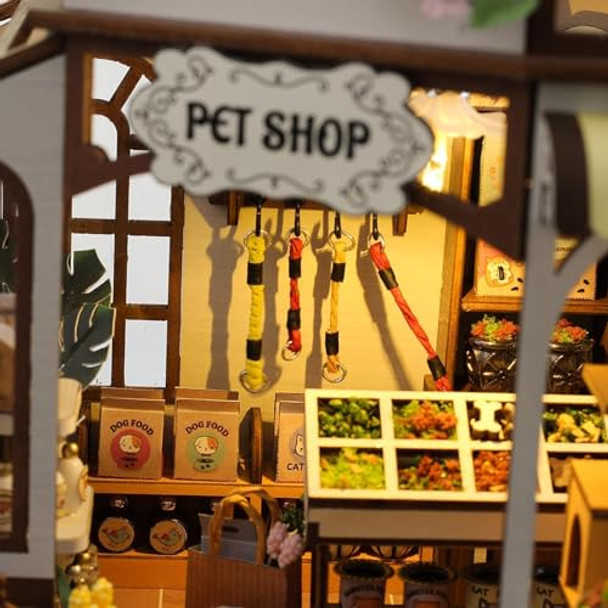 Annisoka Diy Miniature House Kits Pet Shop Diy Dollhouse Kit Mini House Building Kit With Furniture And Light Tiny House Arts And Crafts Kit For Adults Teen 3D Puzzles Birthday S Annisoka Diy Miniature House Kits Pet Shop Diy Dollhouse Kit Mini House Building Kit With Furniture And Light Tiny House Arts And Crafts Kit For Adults Teen 3D Puzzles Birthday S
