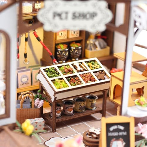 Annisoka Diy Miniature House Kits Pet Shop Diy Dollhouse Kit Mini House Building Kit With Furniture And Light Tiny House Arts And Crafts Kit For Adults Teen 3D Puzzles Birthday S Annisoka Diy Miniature House Kits Pet Shop Diy Dollhouse Kit Mini House Building Kit With Furniture And Light Tiny House Arts And Crafts Kit For Adults Teen 3D Puzzles Birthday S