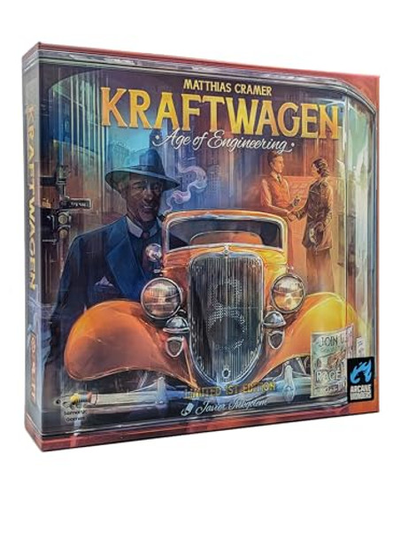 Arcane Wonders Kraftwagen Age Of Engineering – Arcane Wonders Strategy Board Game – Compete In The Early Days Of Automobiles – Engine-Building Game – Tactical Decisions And Economic Management For Strategy Lovers